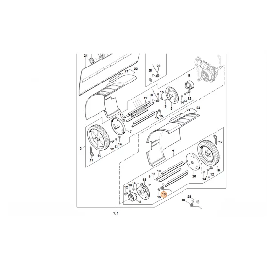 STIHL  Zgarniacz druciany - strona lewa 4601 744 1101